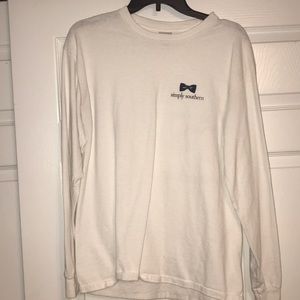 White long sleeve simply southern shirt